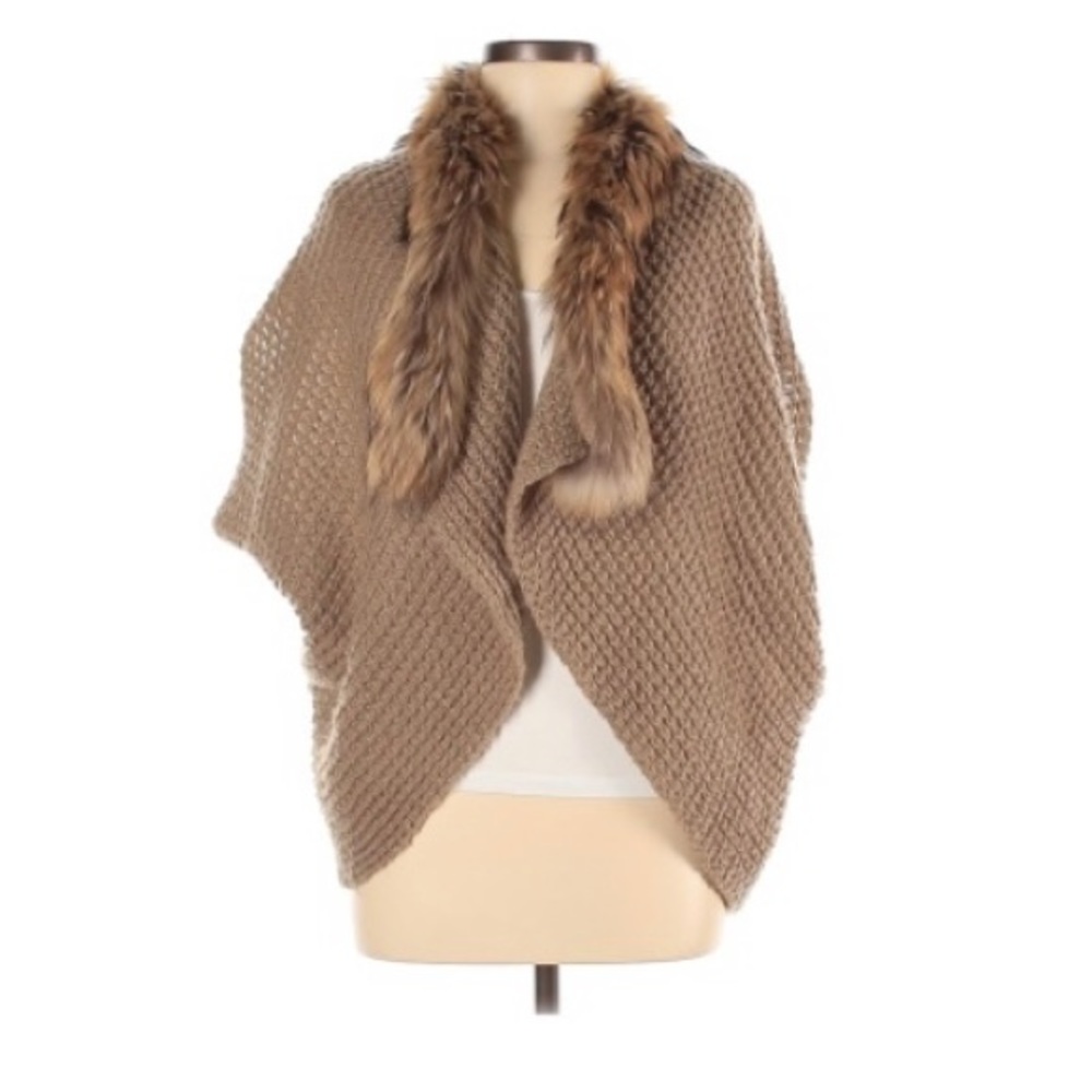 J. McLaughlin faux fur cardigan shrug